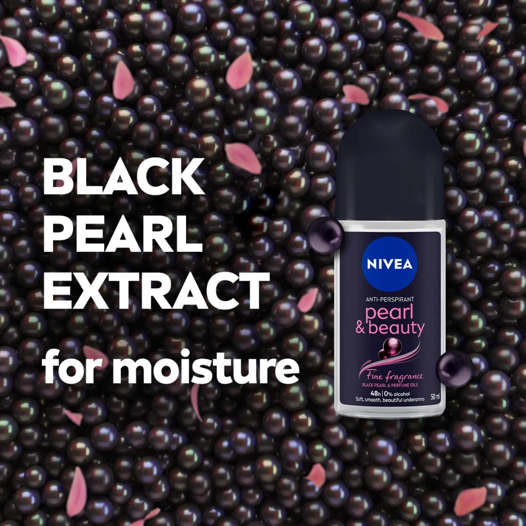 Nivea Deodorant Roll On Black Pearls 50ml