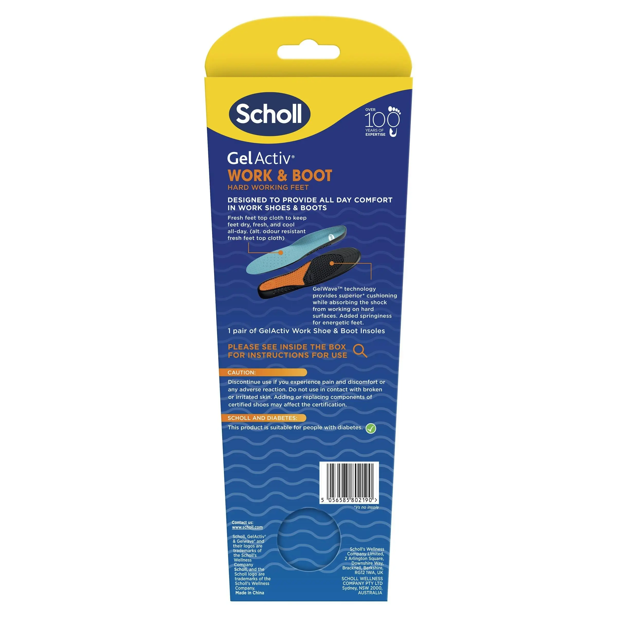 Scholl Gel Activ Insole Work Large