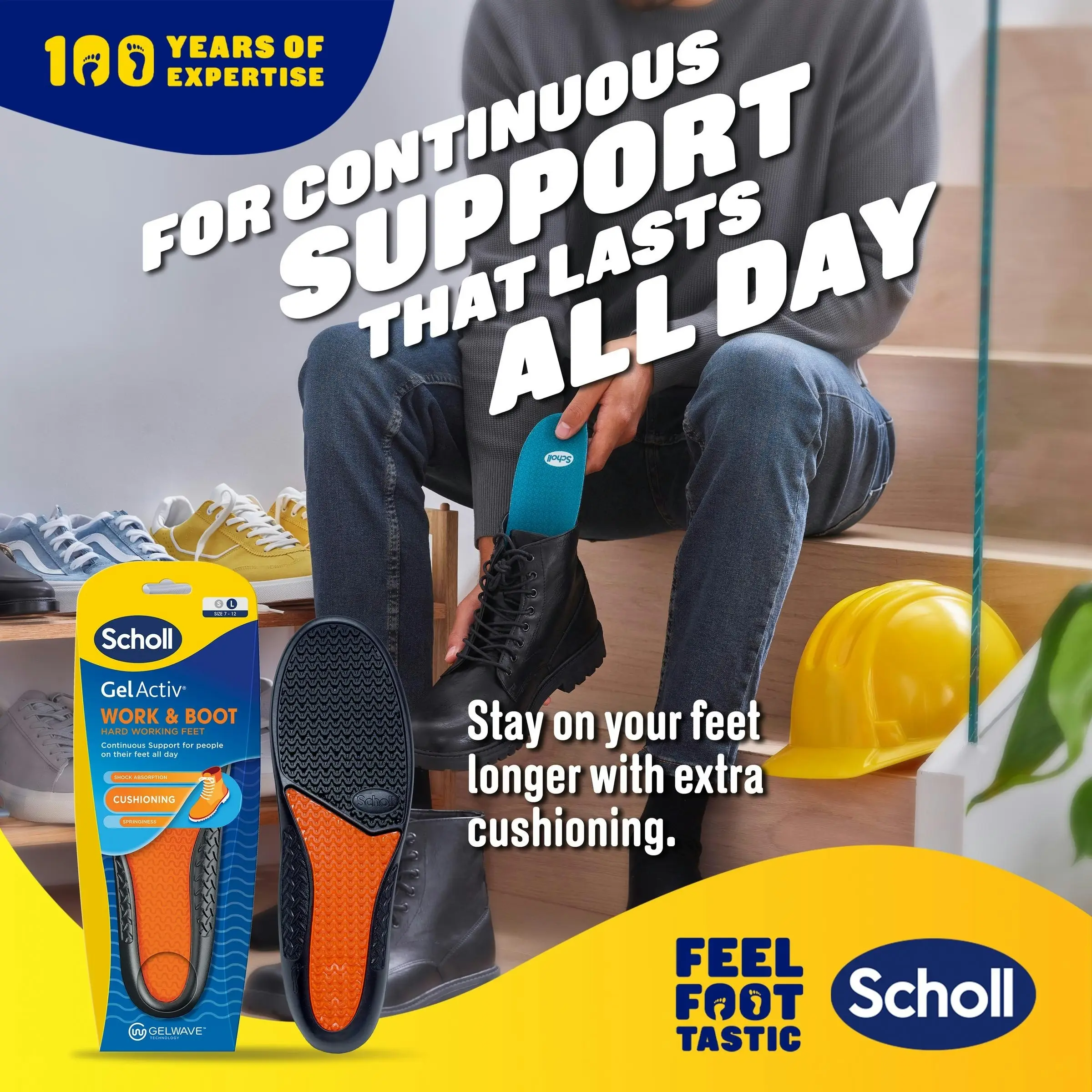 Scholl Gel Activ Insole Work Large