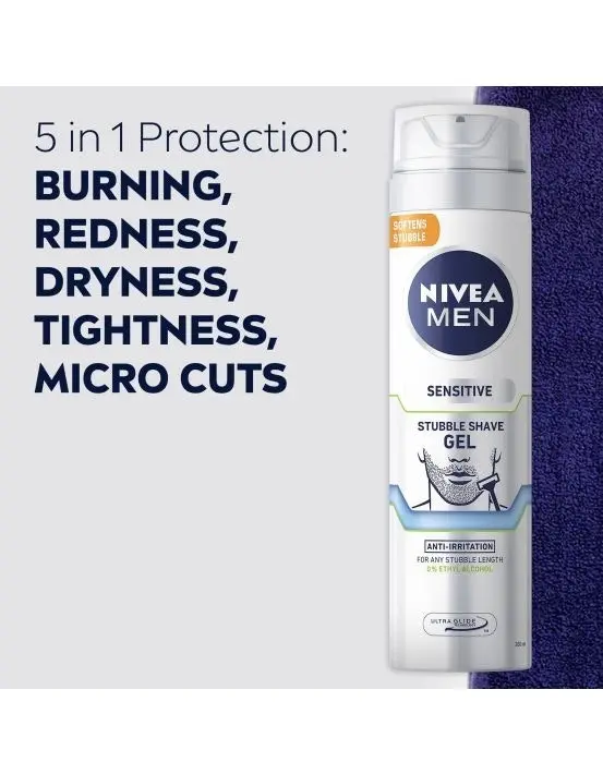 Nivea Men Shaving Gel One Stroke Sensitive 200ml