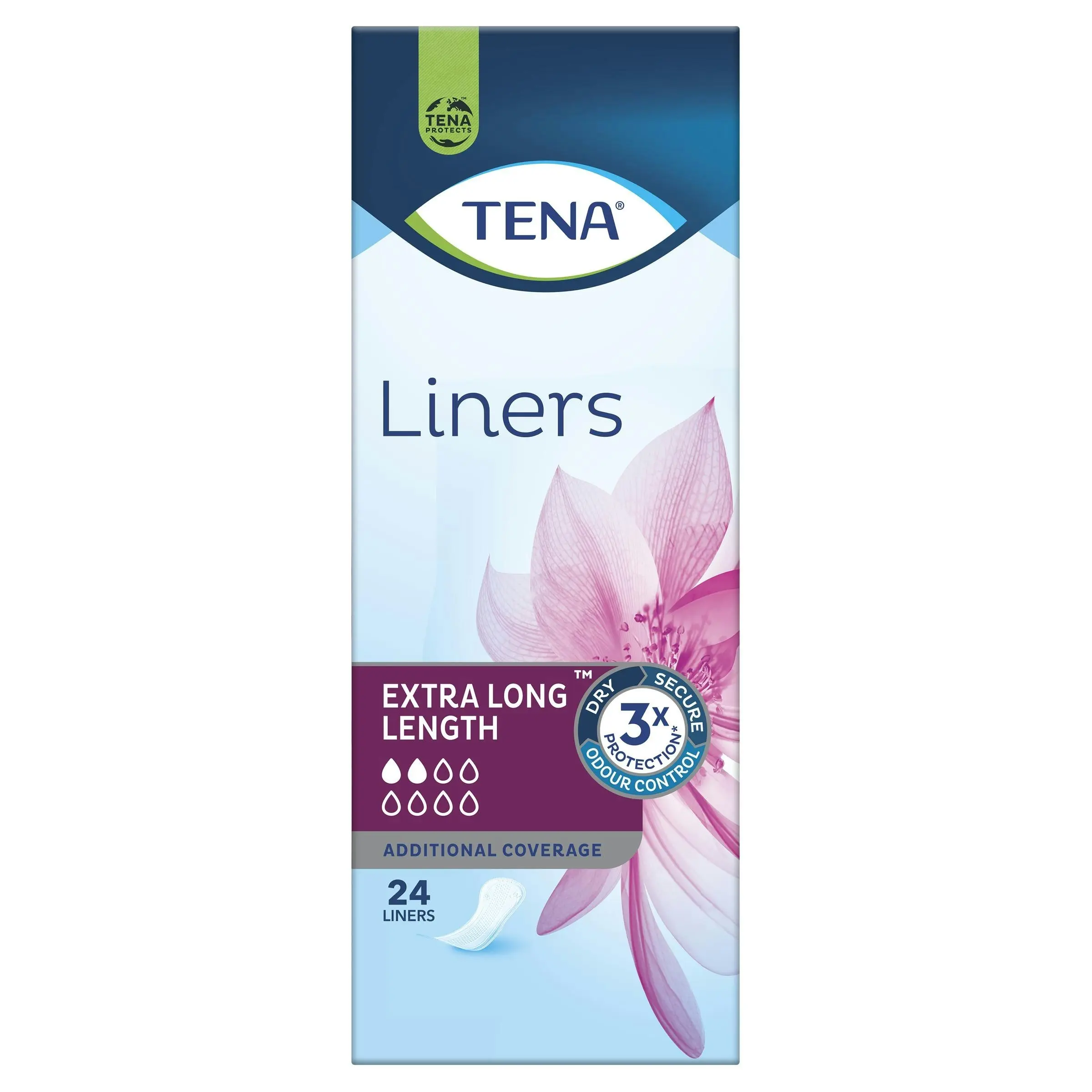 TENA Liners Extra Long Length 24 Pack