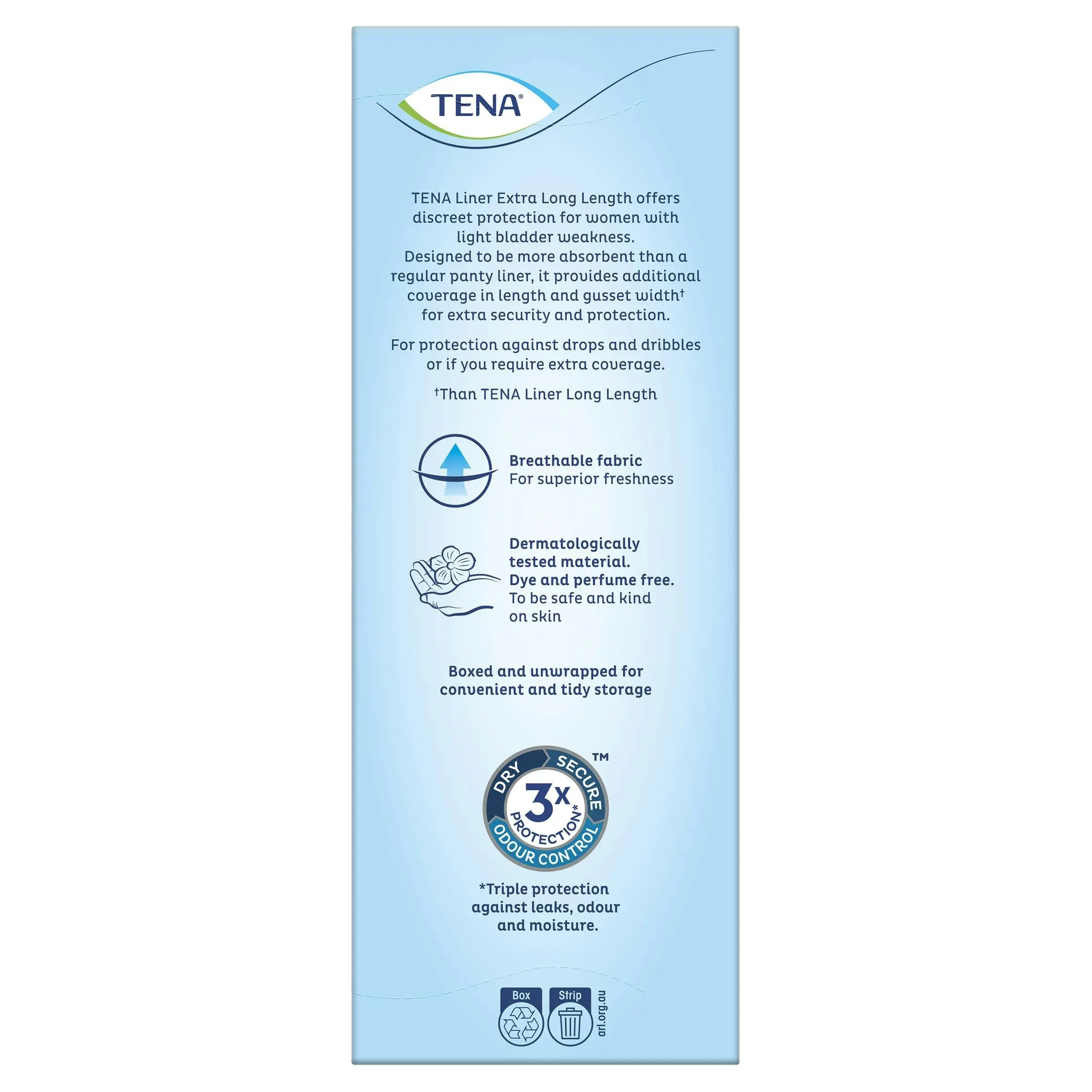 TENA Liners Extra Long Length 24 Pack