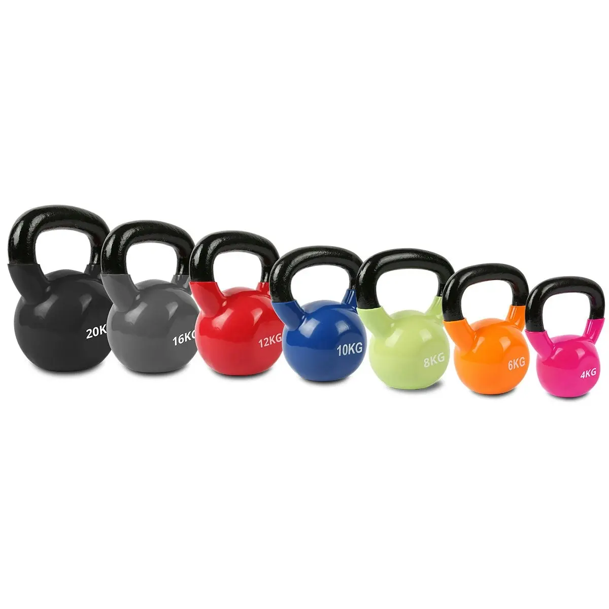 Cortex Cast Iron Vinyl Dipped Kettlebell 4kg-20kg Set