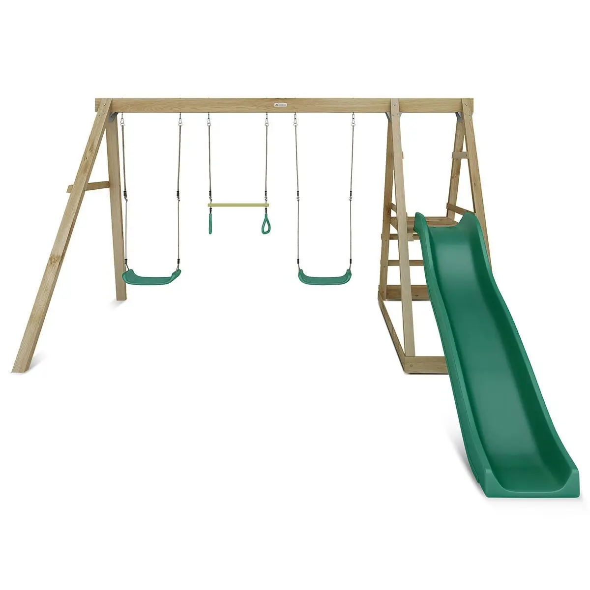 Winston 4-Station Timber Swing Set with Slide