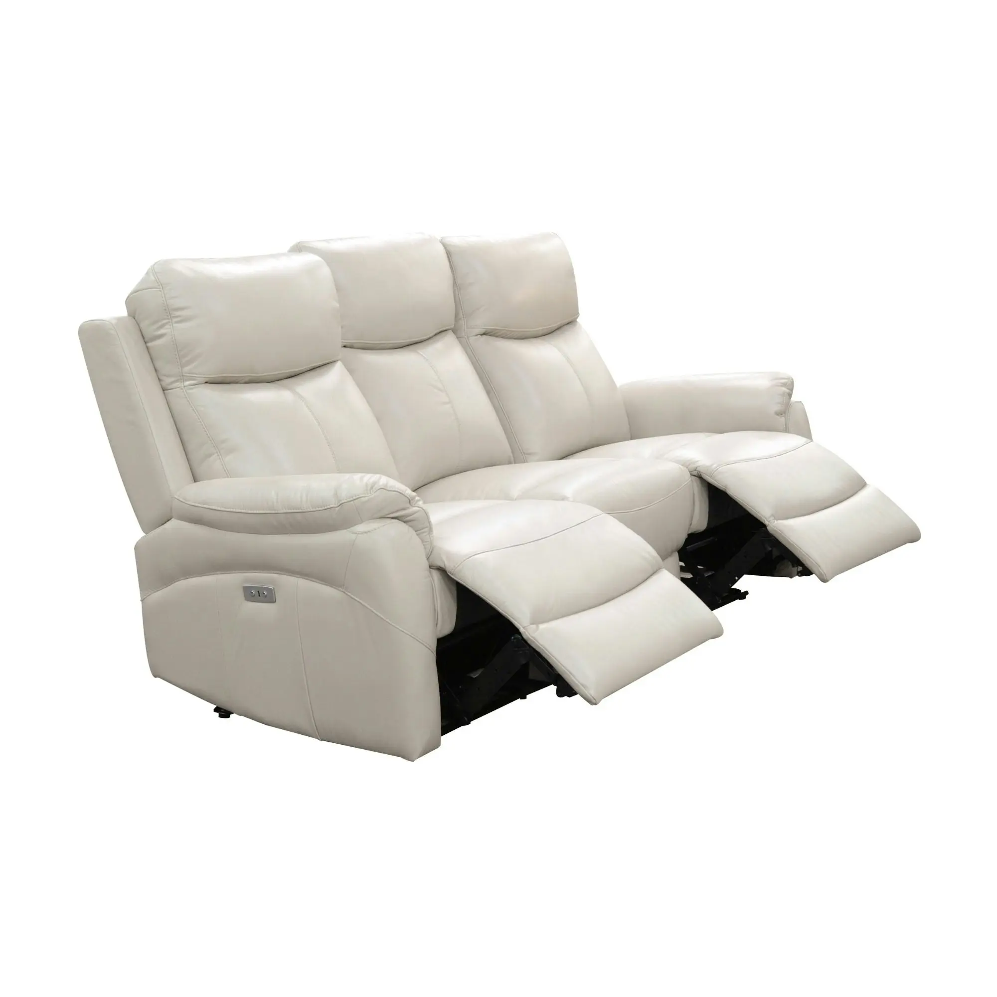 Berkeley 3+1+1 Electric Leather Recliner Sofa Set Silver