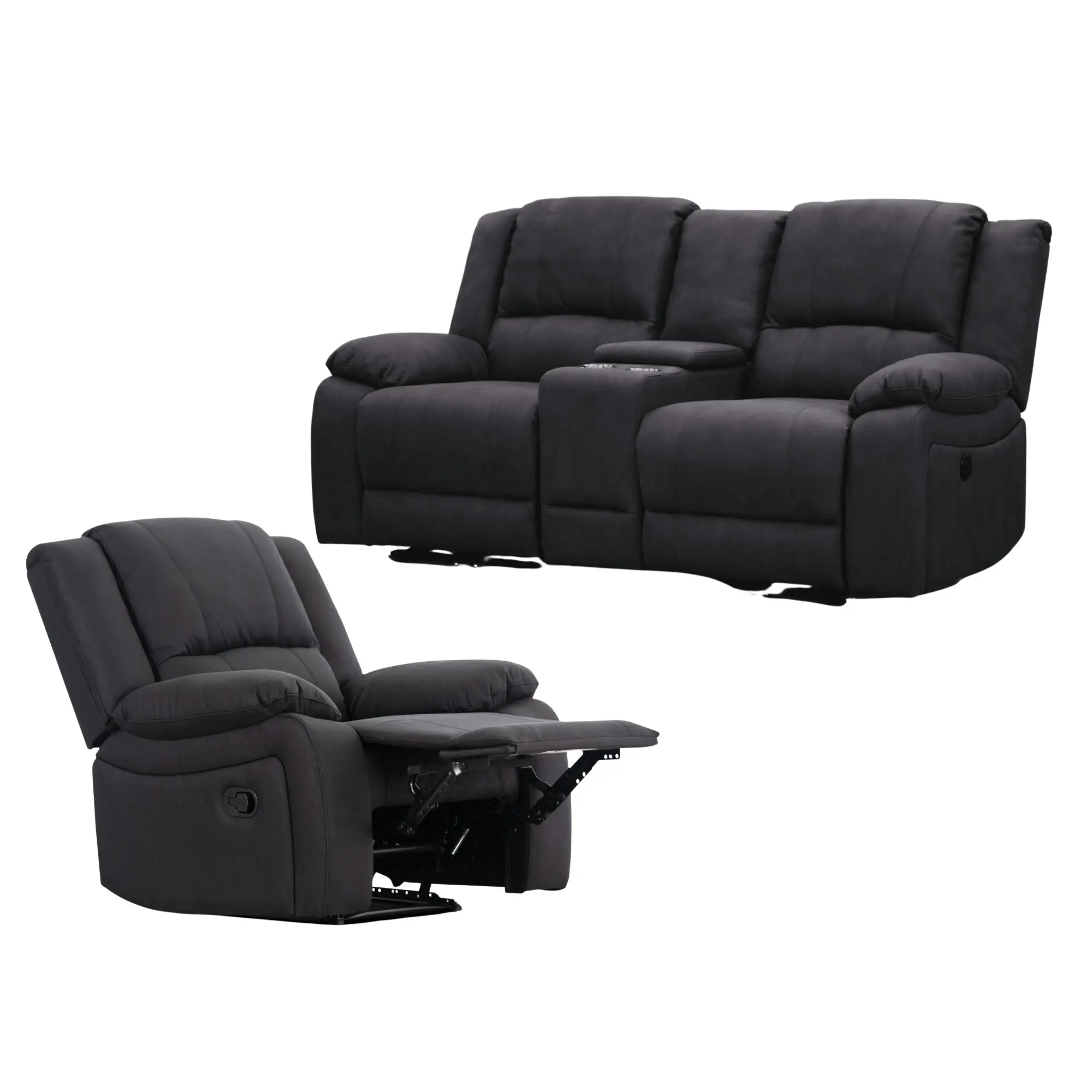 Anderson Fabric Electric Recliner Sofa Lounge Chair