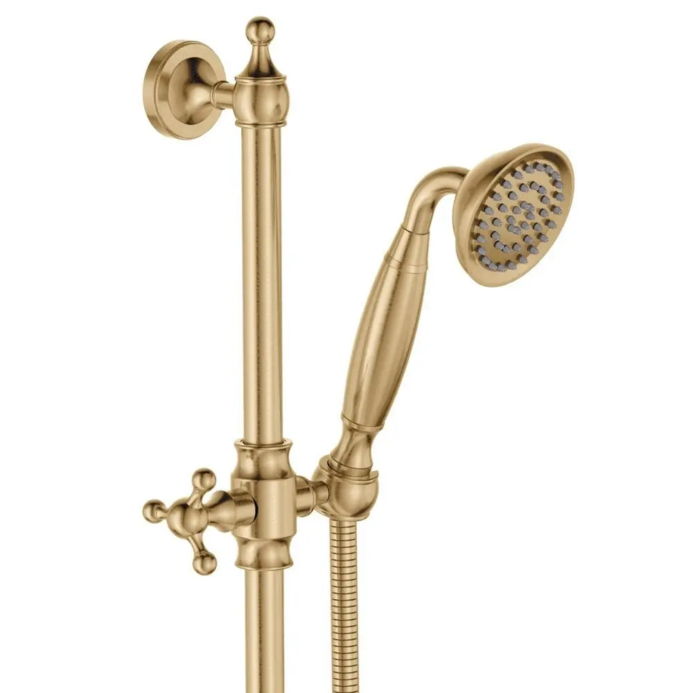 Fienza Lillian Shower Rail Set with Taps Urban Brass 336103UB