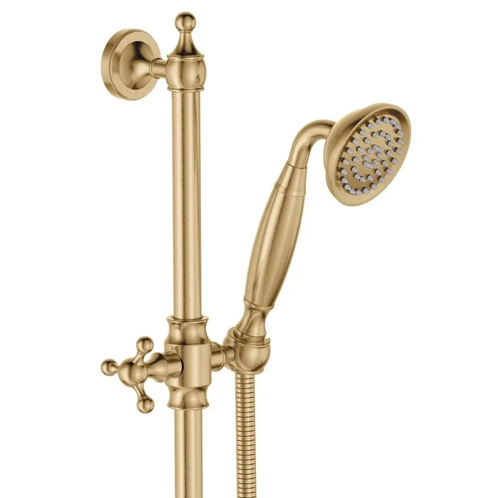 Fienza Lillian Lever Shower Rail Set with Taps Urban Brass 339103UB