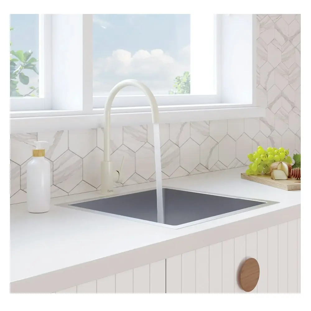 Fienza Kaya Sink Mixer Warm White Gloss 228105W