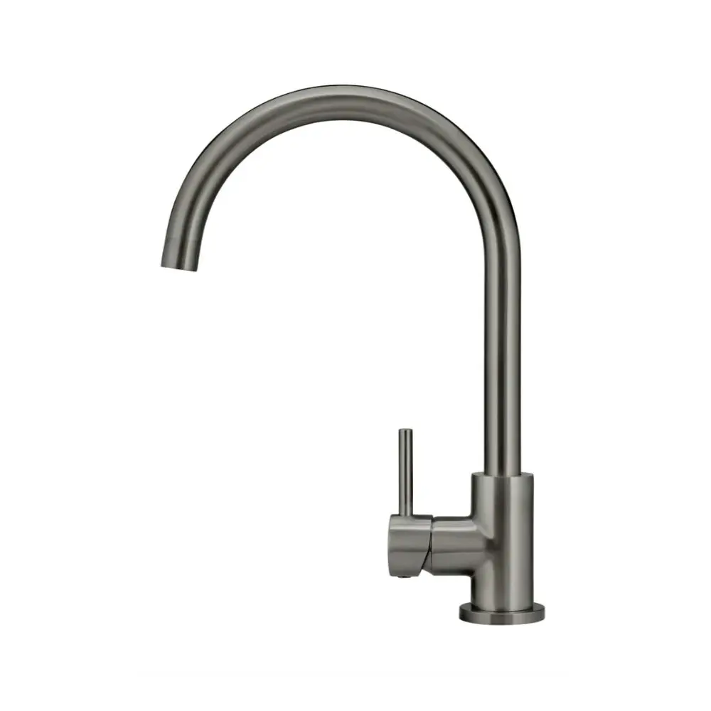 Meir Round Gooseneck Kitchen Mixer Tap Shadow MK03-PVDGM