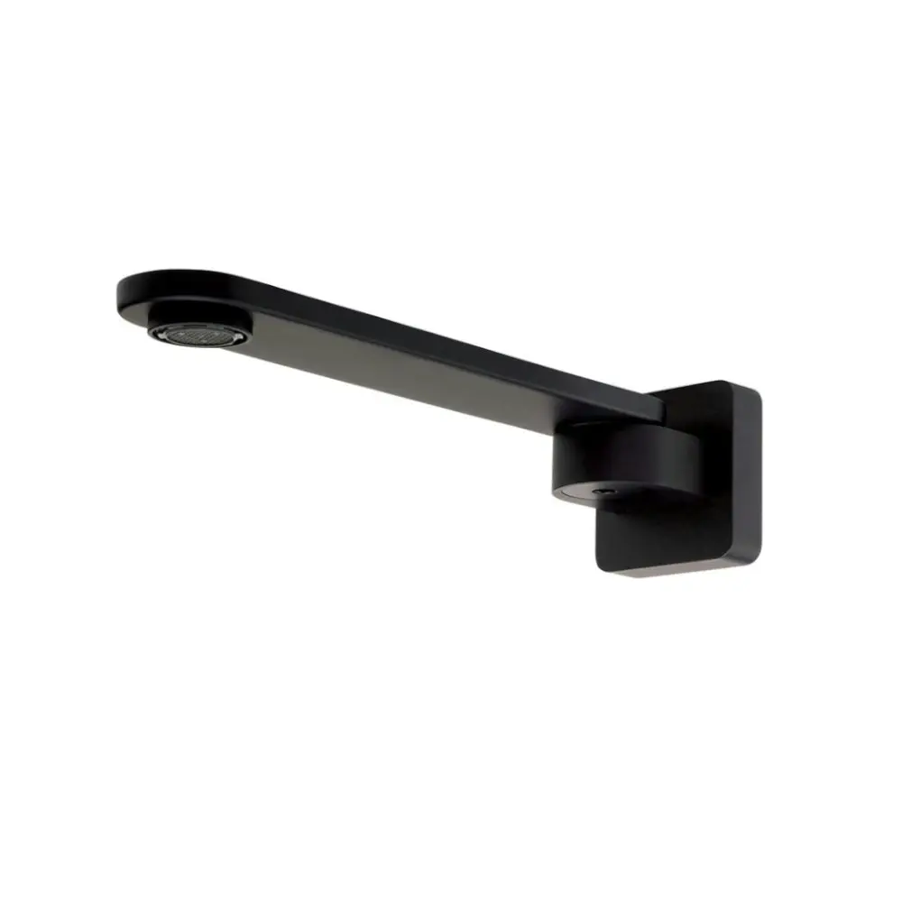 Fienza Empire Slim Swivel Bath Outlet Matte Black 221116B