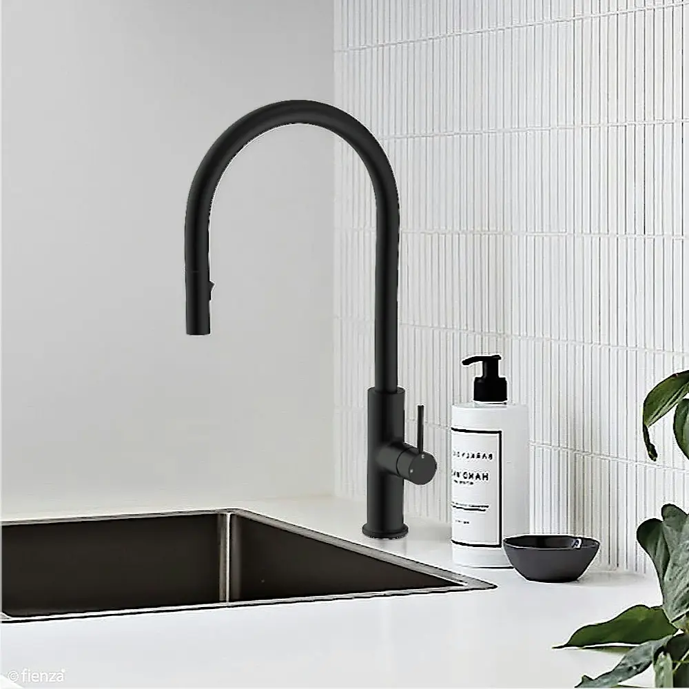 Fienza Kaya Pull Out Sink Mixer Matte Black 228108B