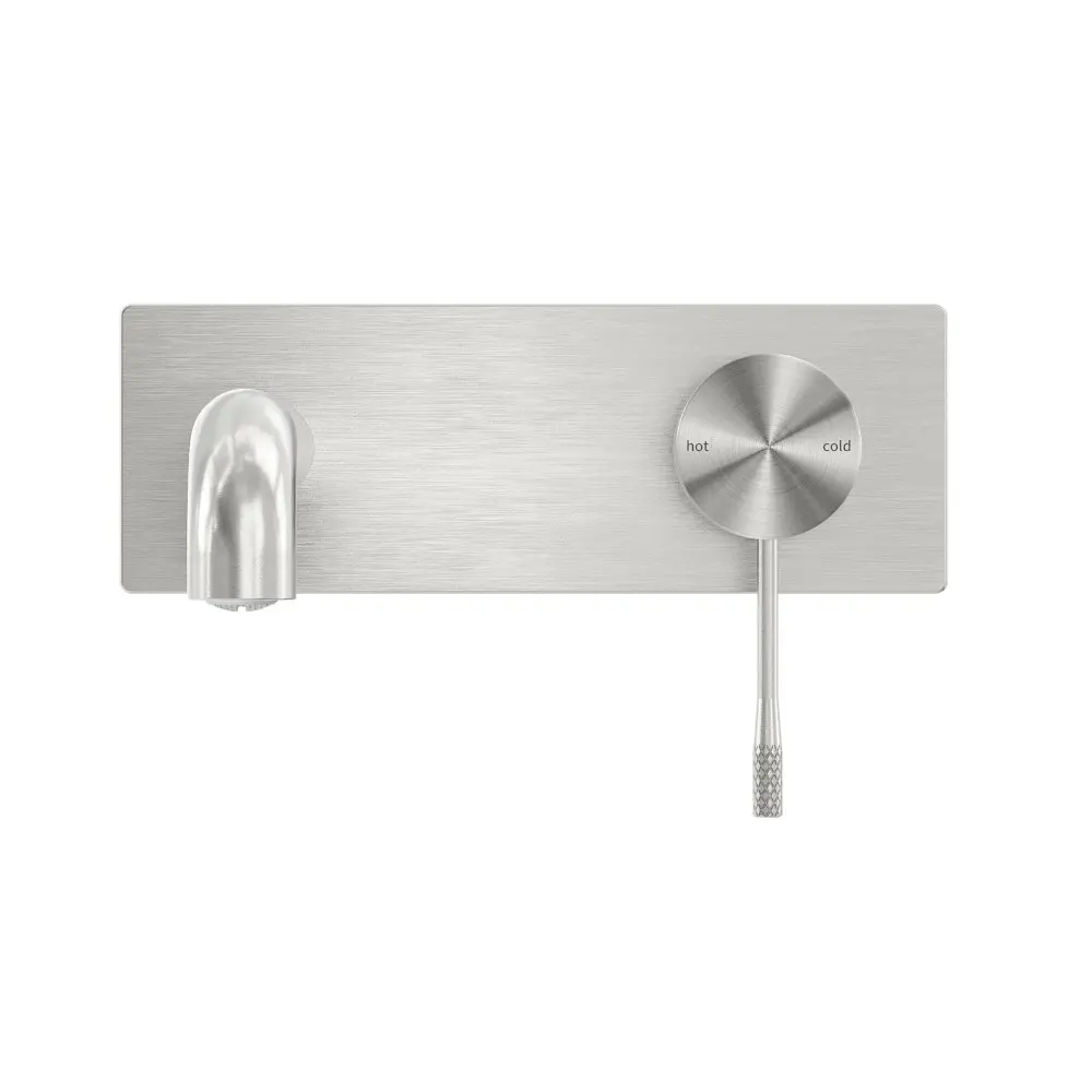 Nero Opal Wall Basin/Bath Mixer Brushed Nickel NR251907aBN