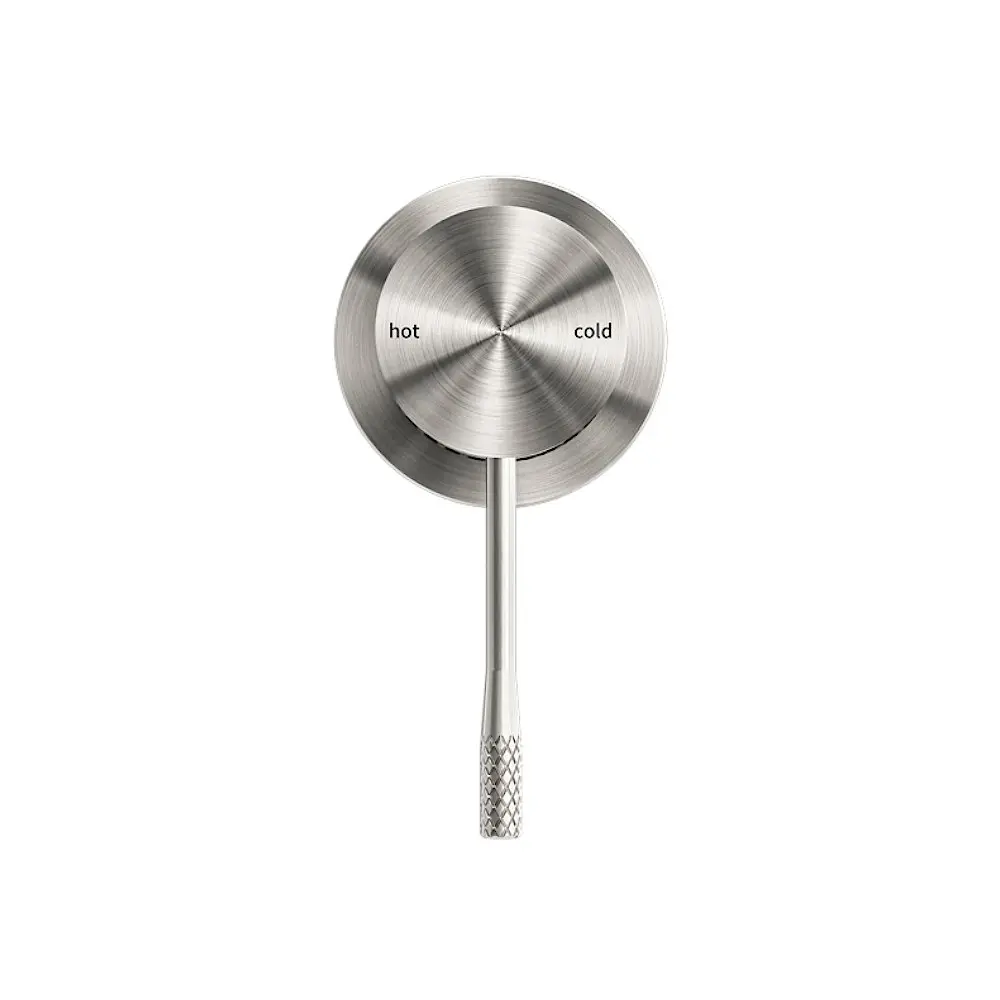 Nero Opal Shower Mixer with 60mm Plate Brushed Nickel NR251909hBN