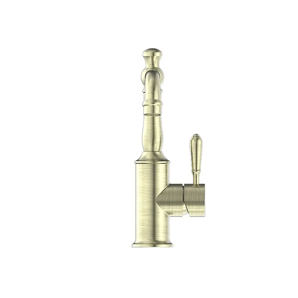 Nero York Basin Mixer With Metal Lever Aged Brass NR69210102AB