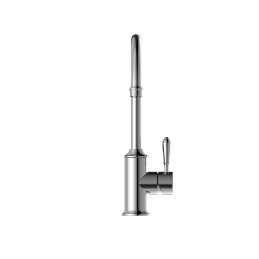 Nero York Kitchen Mixer Gooseneck Spout with Metal Lever Chrome NR69210602CH