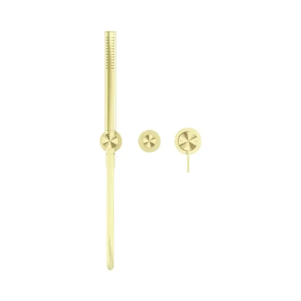 Nero Mecca Shower Mixer Diverter System Seperate Back Plate Brushed Gold NR221903fBG