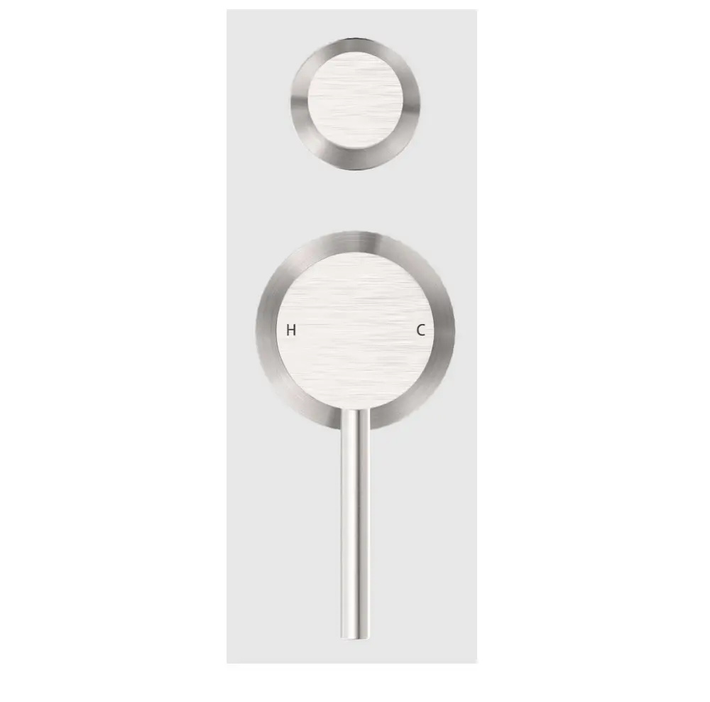 Nero Bianca Shower Mixer With Diverter Seperate Plate Brushed Nickel NR250809EBN