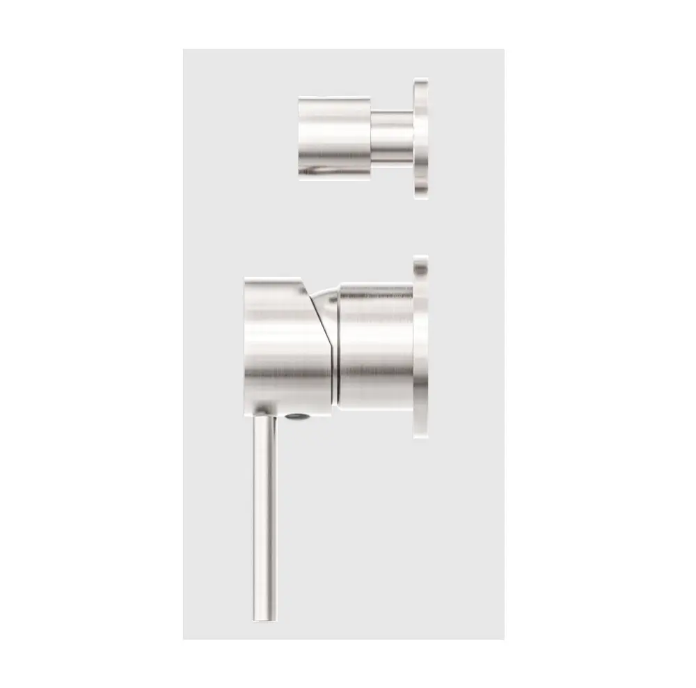 Nero Bianca Shower Mixer With Diverter Seperate Plate Brushed Nickel NR250809EBN