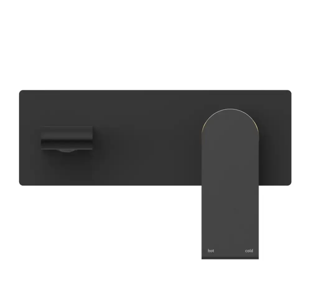 Nero Bianca Wall Basin Mixer Matte Black NR321507AMB