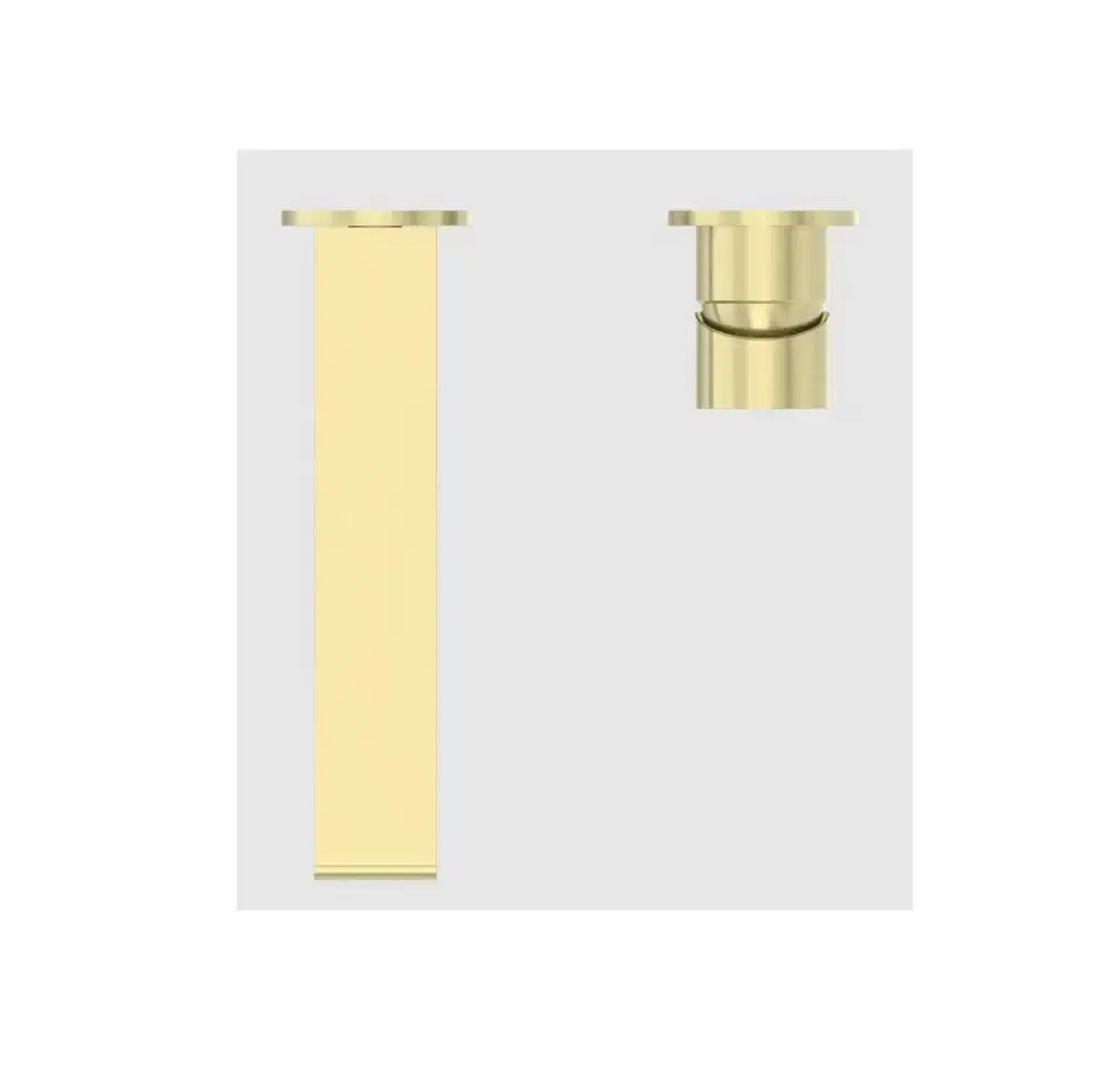 Nero Bianca Wall Basin Mixer Seperate Back Plate Brushed Gold NR321509EBG