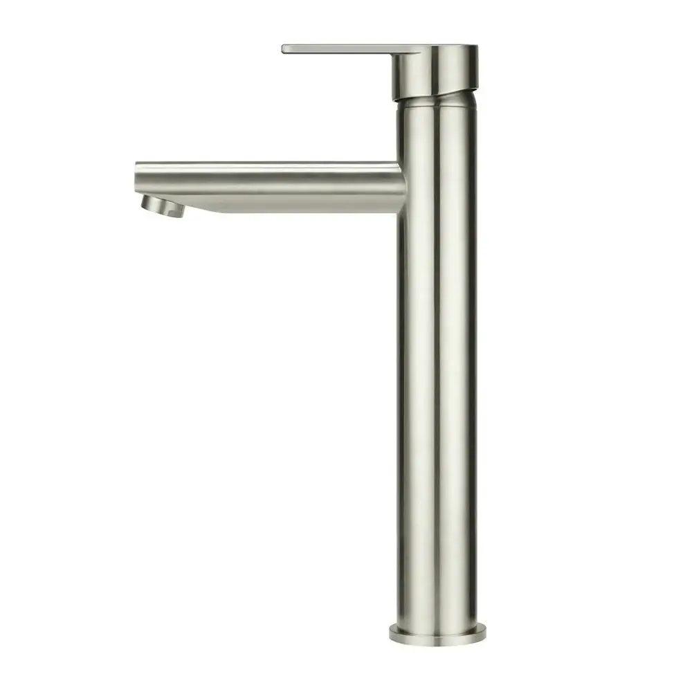 Meir Round Tall Basin Mixer Brushed Nickel MB04PD-R2-PVDBN