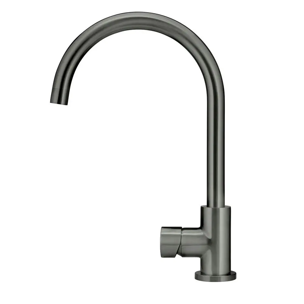 Meir Round Gooseneck Kitchen Mixer Tap Shadow MK03PN-PVDGM