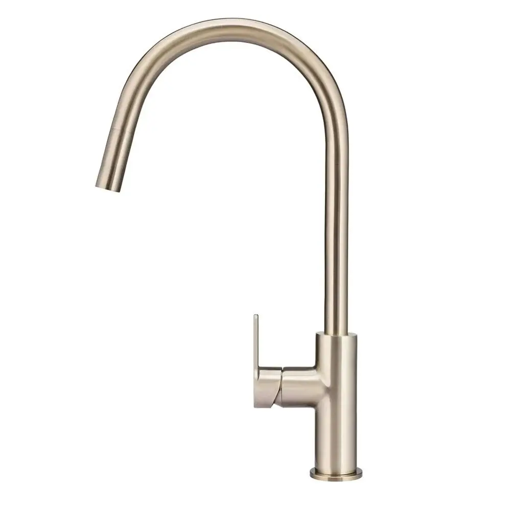 Meir Round Piccola Pull Out Kitchen Mixer Tap Champagne MK17PD-CH