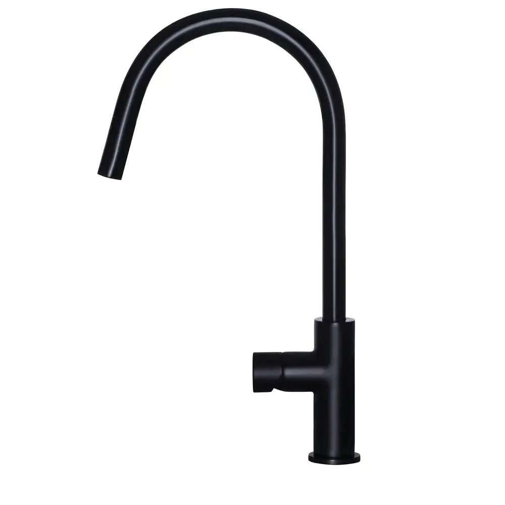 Meir Round Piccola Pull Out Kitchen Mixer Tap Matte Black MK17PN