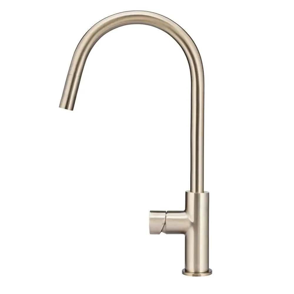 Meir Round Piccola Pull Out Kitchen Mixer Tap Champagne MK17PN-CH