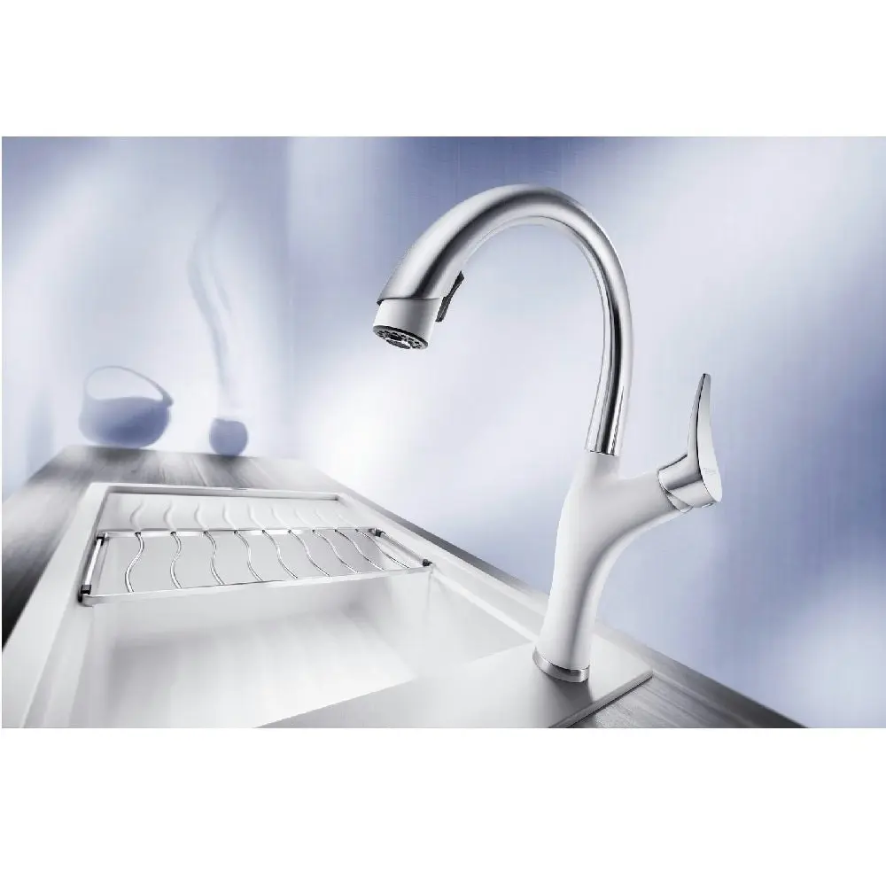 Blanco Artona-S Silgranit Mixer High Arch Pull Down Tap White ARTONASW 525101