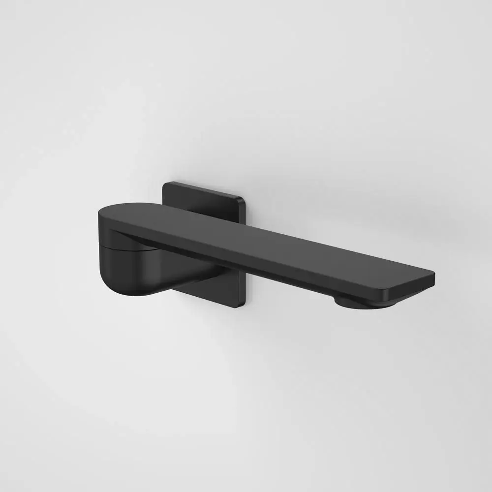 Caroma Urbane II Bath Swivel Outlet 220mm Square Plate Matte Black 99670B