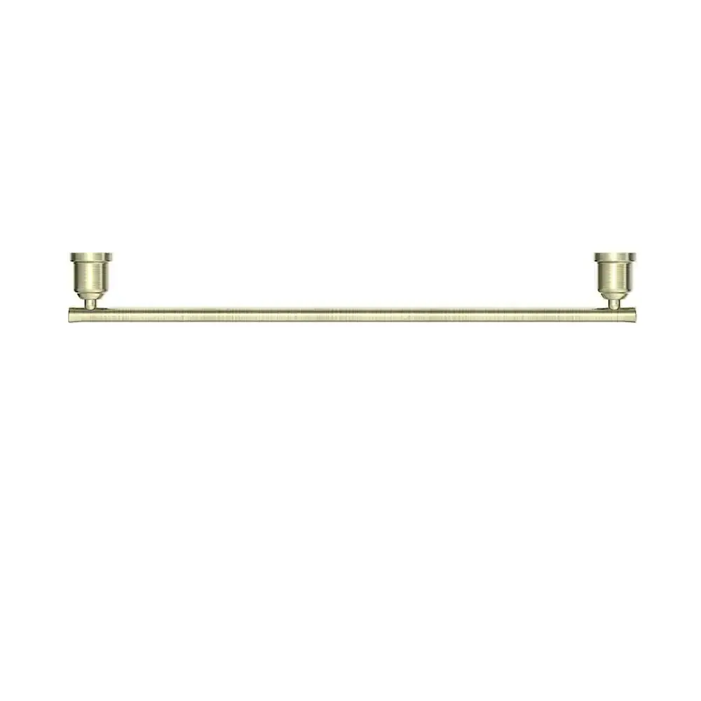 Nero York Single Towel Rail 600mm Aged Brass NR6924AB