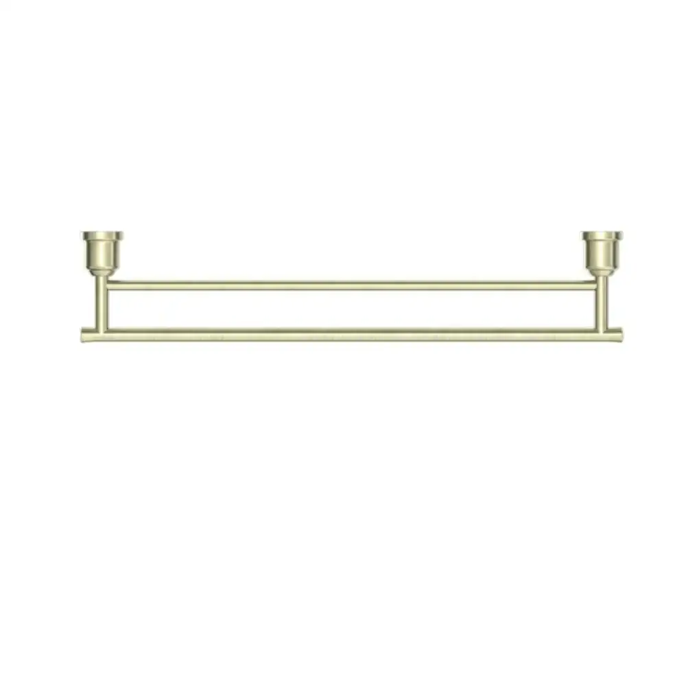 Nero York Double Towel Rail 600mm Aged Brass NR6924dAB