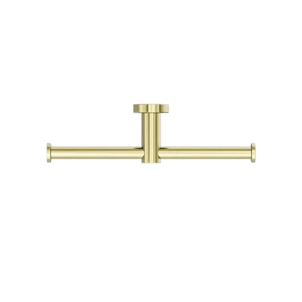 Nero Mecca Double Toilet Roll Holder Brushed Gold NR1986dBG