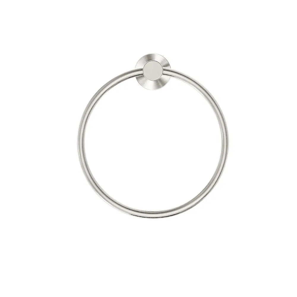 Nero Dolce Hand Towel Ring Brushed Nickel NR2080BN