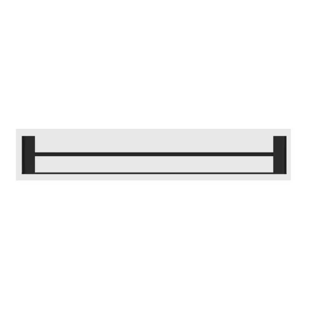 Nero Bianca DoubleTowel Rail 800mm Matte Black NR9030DMB