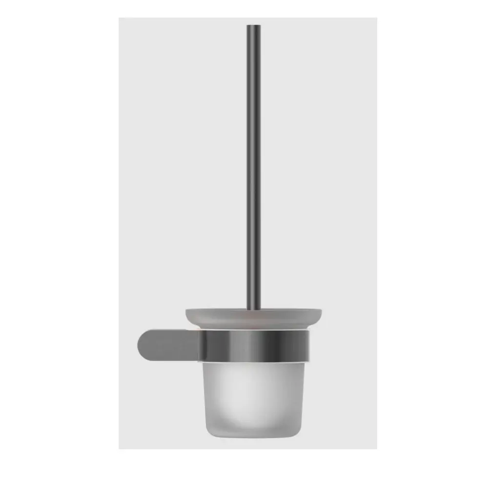 Nero Bianca Toilet Brush Holder Gun Metal NR9088GM