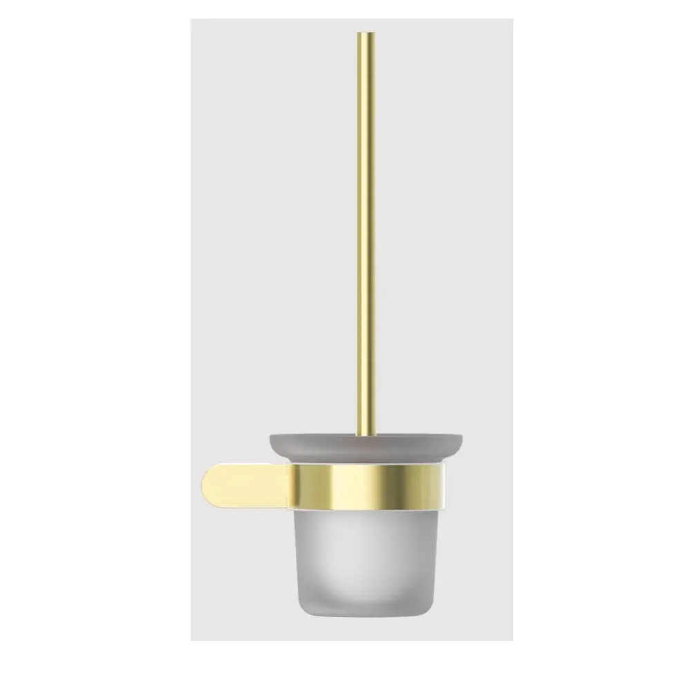 Nero Bianca Toilet Brush Holder Brushed Gold NR9088BG