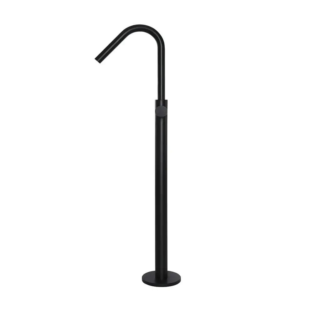 Meir Round Freestanding Bath Spout and Hand Shower Matte Black MB09PN