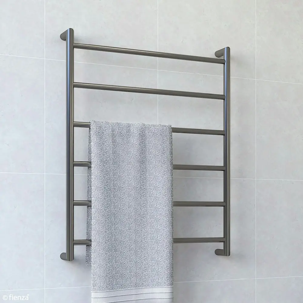 Fienza Kaya Heated Towel Ladder 600x800mm 6 Bars Gun Metal 8286080GM