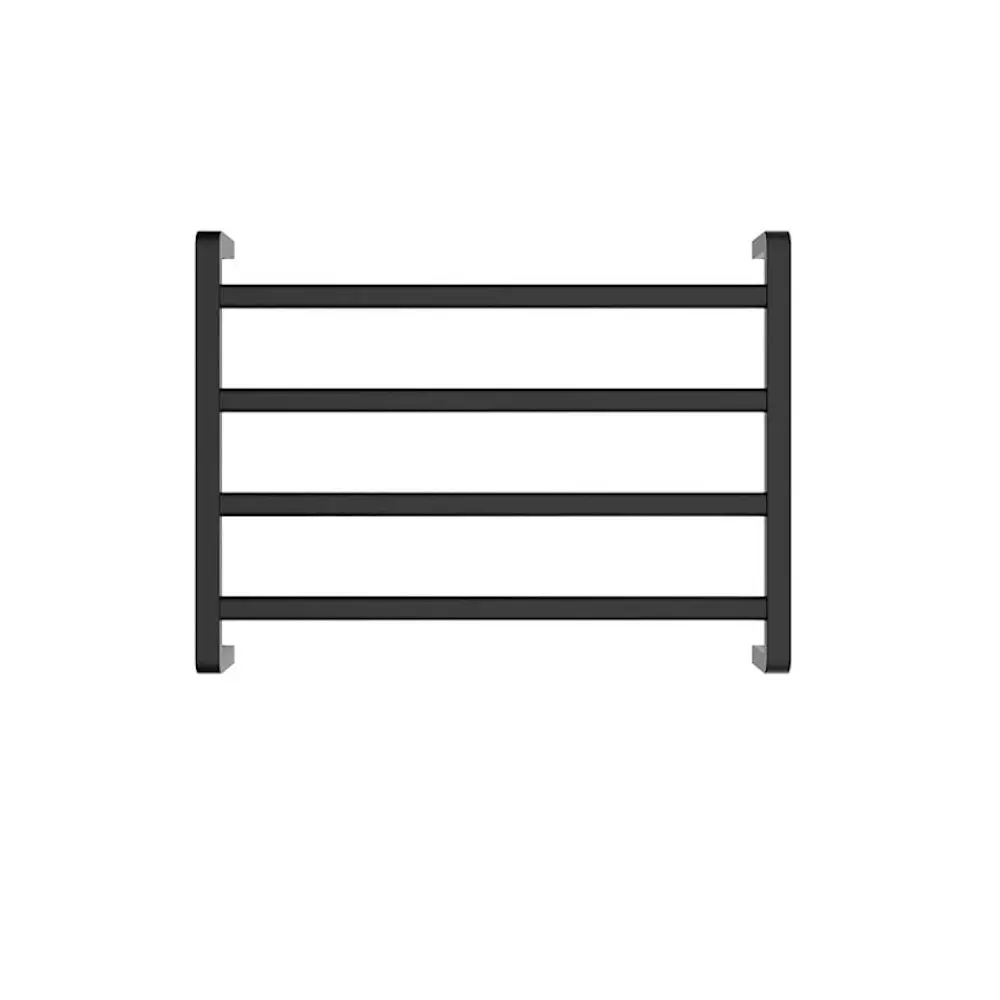 Fienza Koko Heated Towel Ladder 600x450mm 4 Bars Matte Black 8906045MB