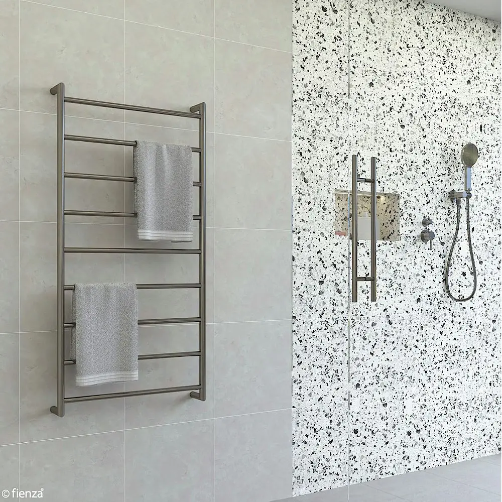 Fienza Kaya Heated Towel Ladder 600x1200mm 9 Bars Gun Metal 82860120GM