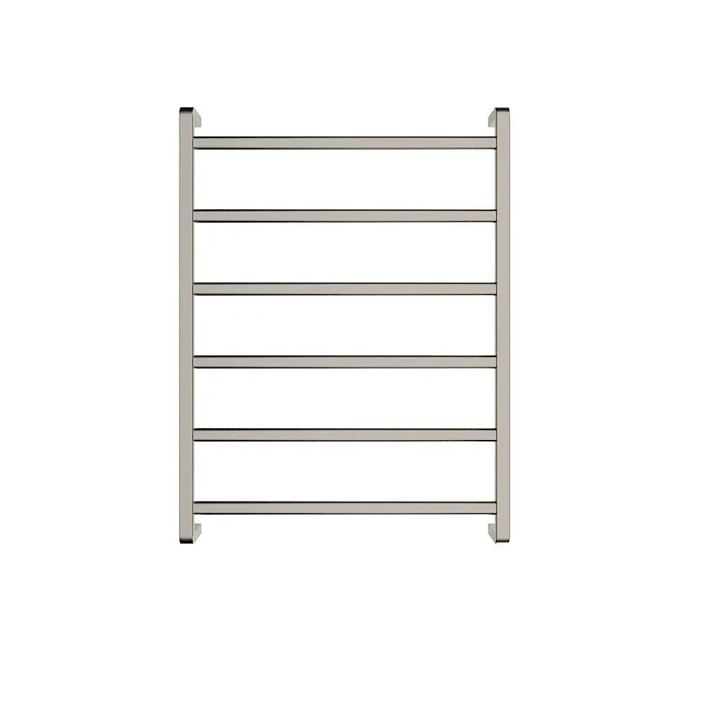 Fienza Koko Heated Towel Ladder 600x800mm 6 Bars Brushed Nickel 8906080BN