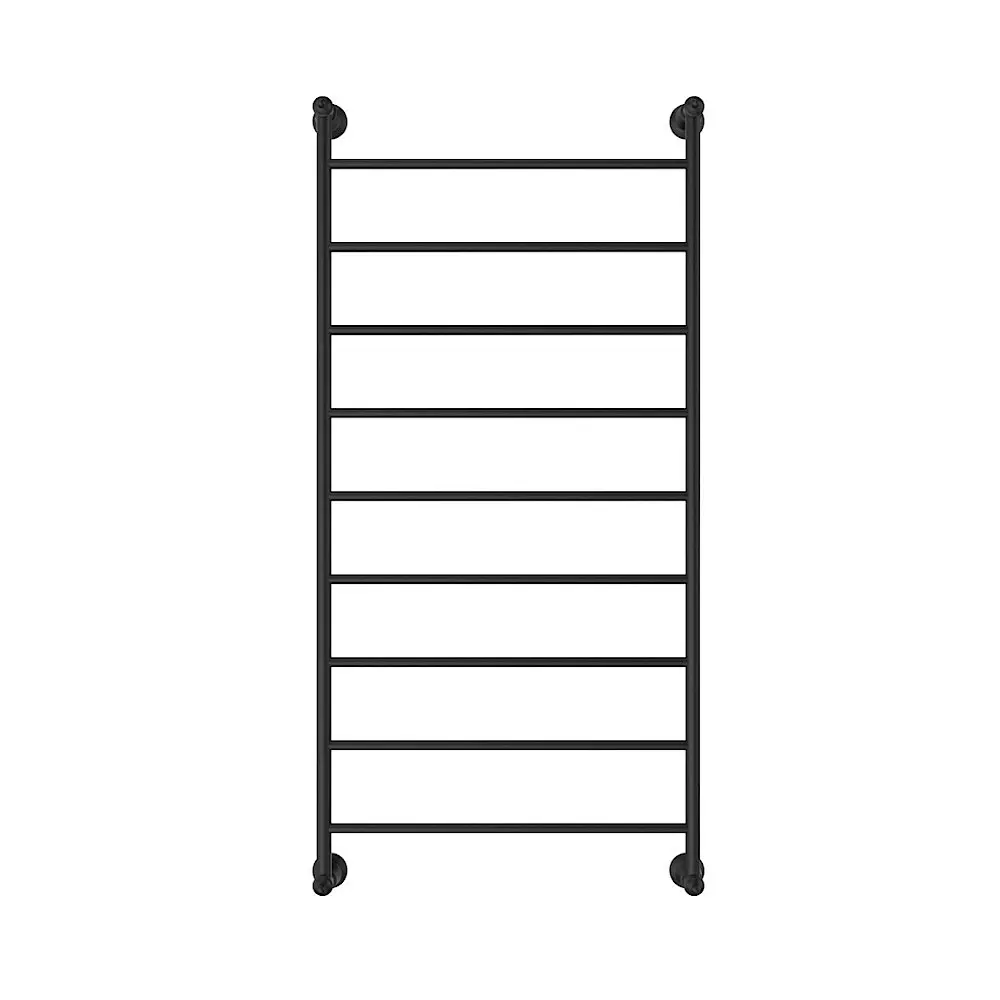 Fienza Lillian Heated Towel Ladder 600x1208mm 9 Bars Matte Black 81060120MB