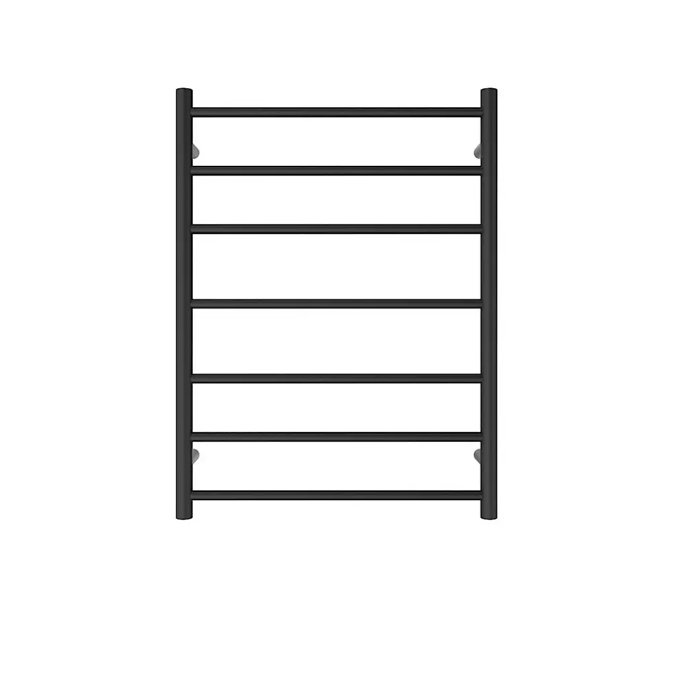 Fienza Isabella Heated Towel Ladder 600x800mm 7 Bars Matte Black 8276080MB