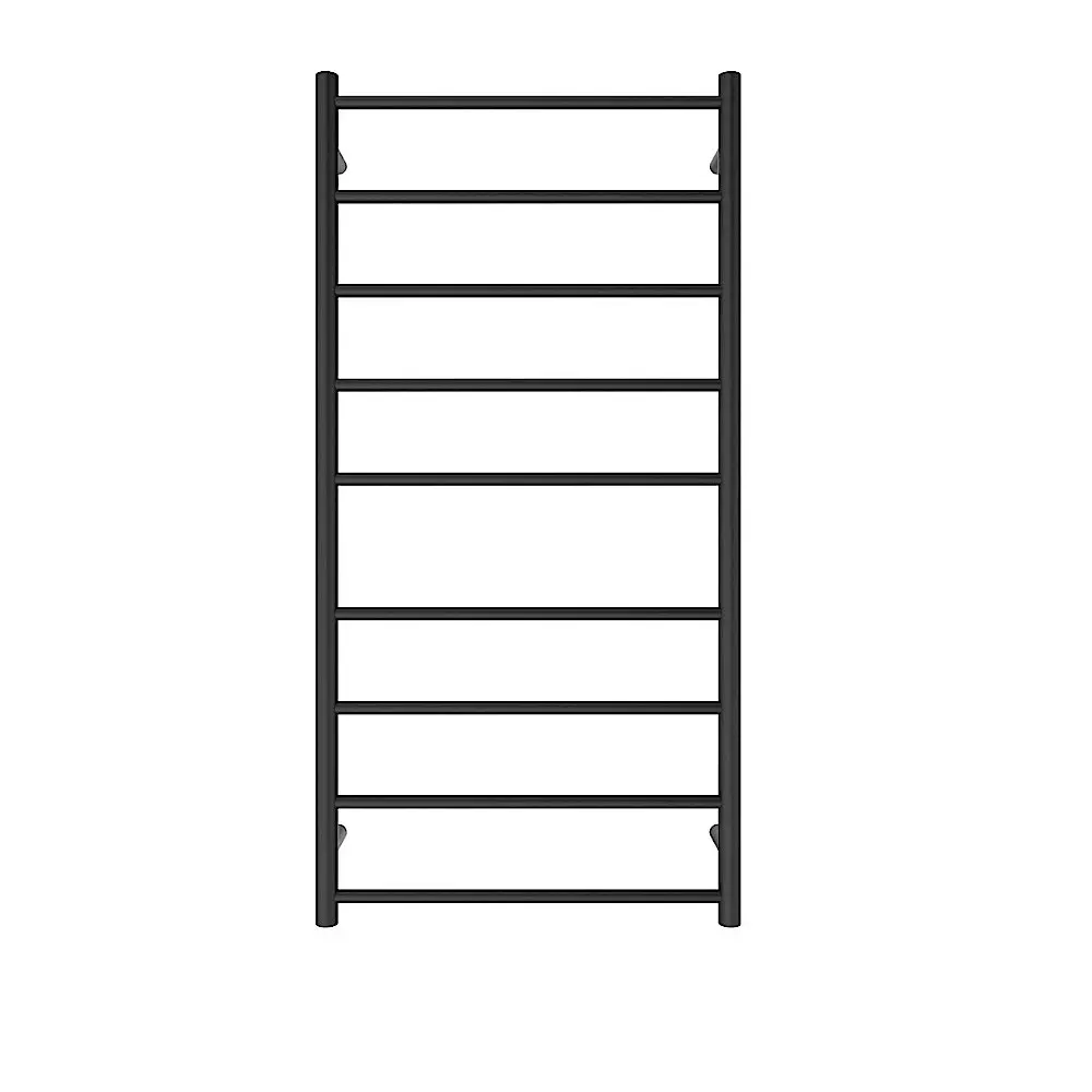 Fienza Isabella Heated Towel Ladder 600x1200mm 9 Bars Matte Black 82760120MB