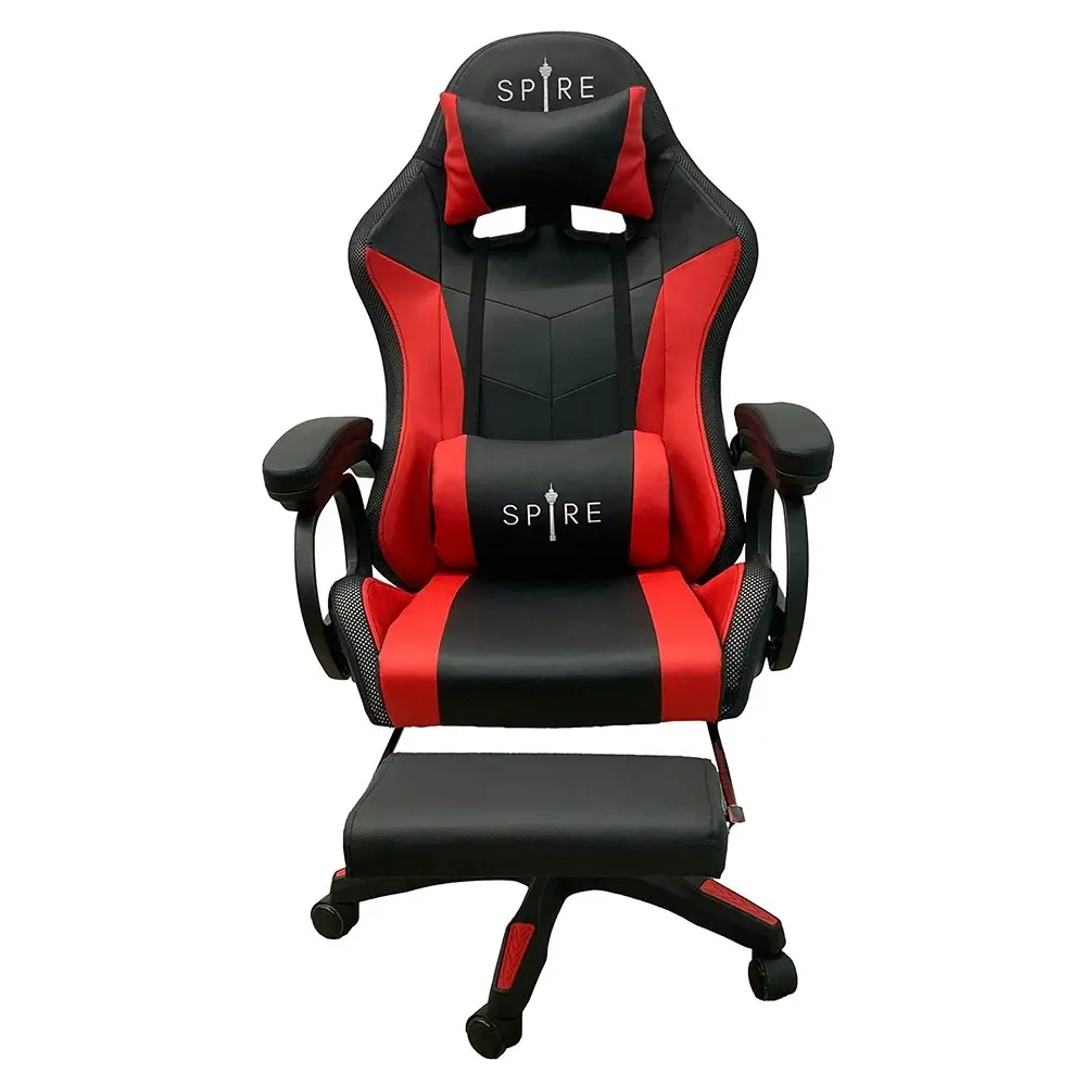 Spire Onyx Gaming/Office Chair w/ RGB Lighting And Massager Red And Black - 815ER