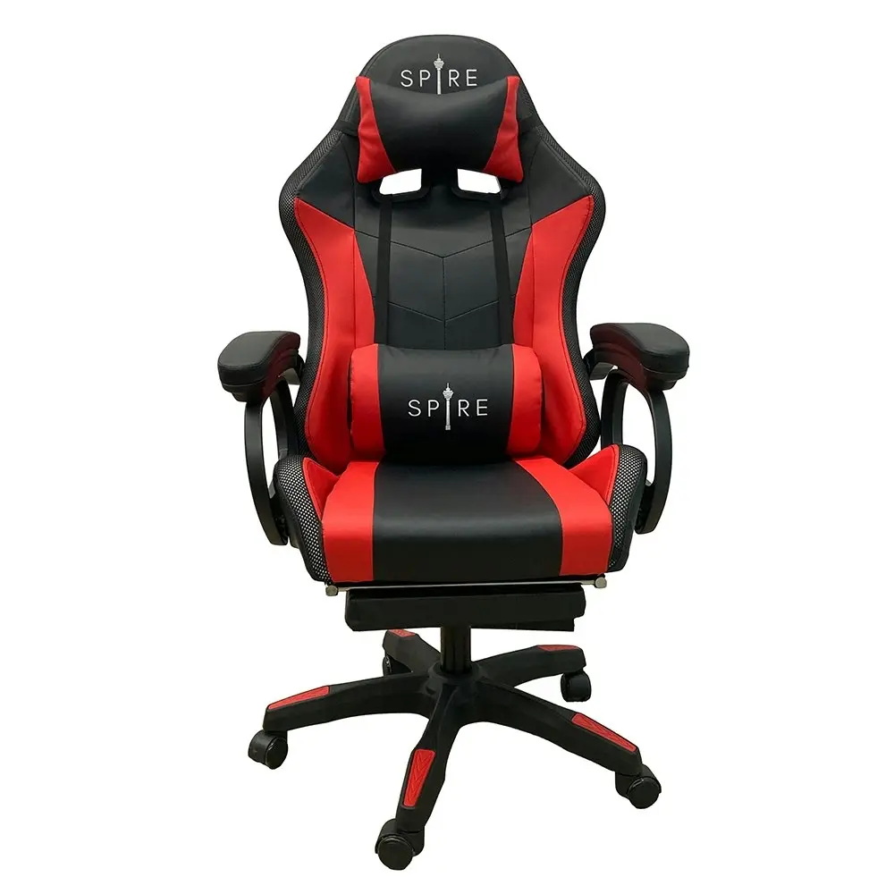 Spire Onyx Gaming/Office Chair w/ RGB Lighting And Massager Red And Black - 815ER