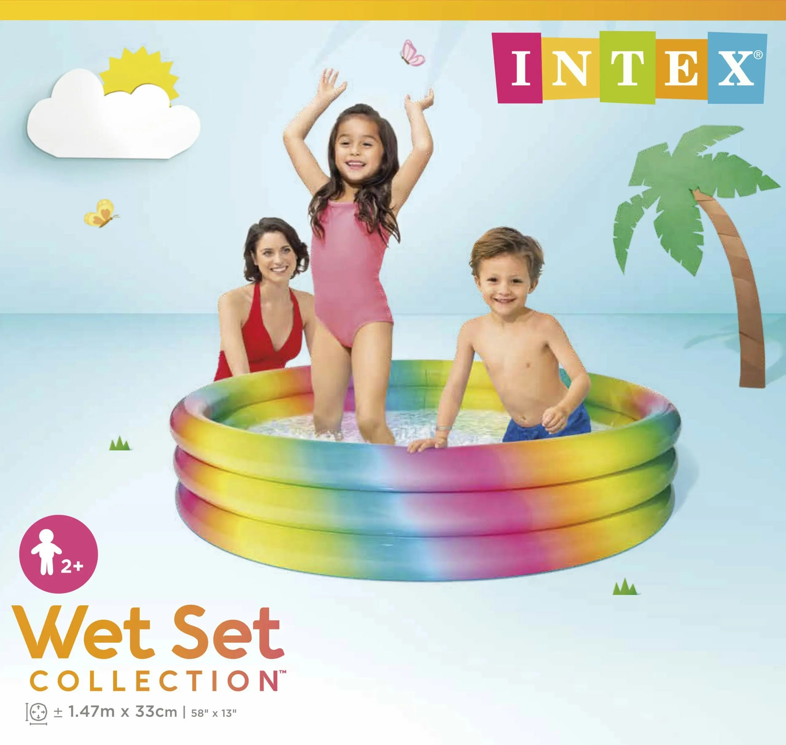 Intex RAINBOW OMBRE POOL 147cm 58439